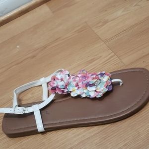 multicolored floral rampage sandals